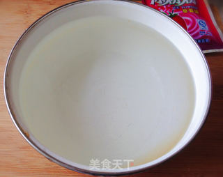 桂花蜜桃红豆冰粉的做法步骤：1