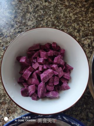 红豆花生紫薯粽的做法步骤:4