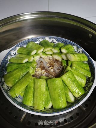 粉丝蒸丝瓜的做法步骤:3