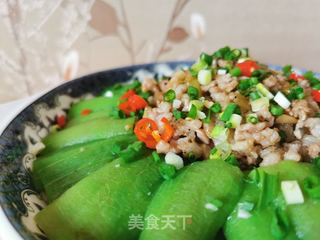 粉丝蒸丝瓜的做法步骤:6
