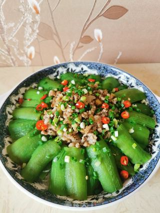 粉丝蒸丝瓜的做法步骤:7