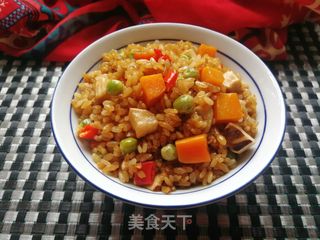 松茸焖饭的做法步骤:16