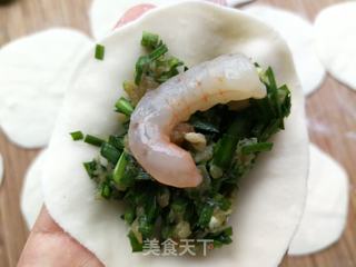 虾仁韭菜煎饺的做法步骤:9