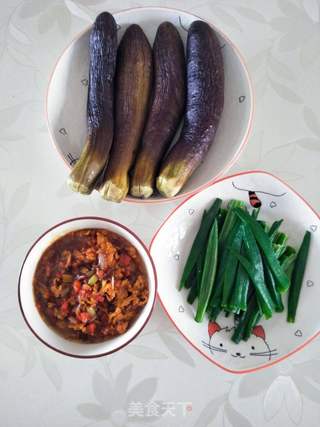 茄子拌秋葵的做法步骤：5