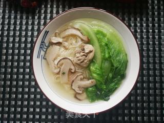 生菜松茸鸡汤面的做法步骤:10