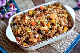 咸肉虾仁香菇糯米饭的做法步骤:12