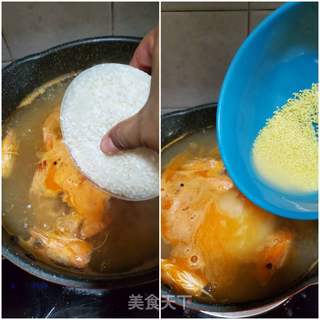 大虾蟹粥的做法步骤:3