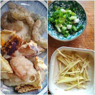 大虾蟹粥的做法步骤:4