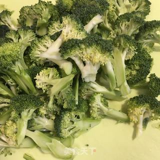 肉末鸡枞菌烧西兰花的做法步骤：1