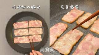 培根三明治丨 孩子喜欢的聚能量早餐!!!的做法步骤:4