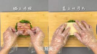 培根三明治丨 孩子喜欢的聚能量早餐!!!的做法步骤:7