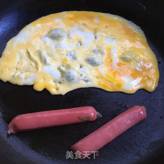 开放式鸡蛋手抓饼的做法步骤：5