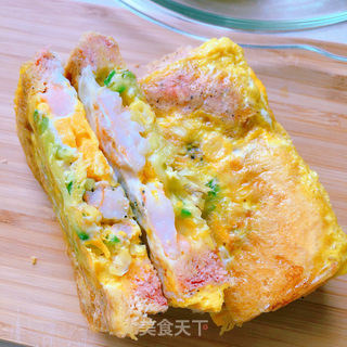 鲜虾蛋蔬吐司的做法步骤：15