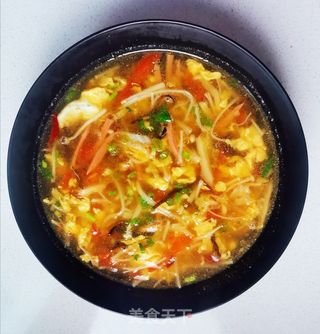 酸辣肉丝汤的做法步骤:10