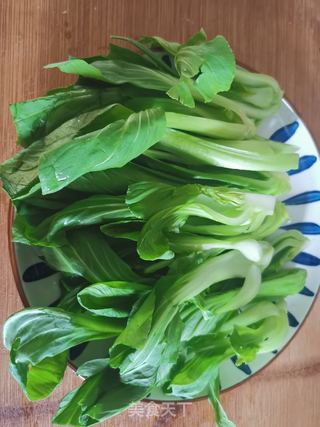 香菇扒油菜的做法步骤:3