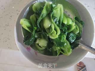香菇扒油菜的做法步骤:4