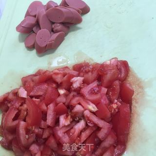 蕃茄蘑菇火腿汤的做法步骤：2