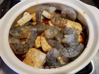 大虾烧豆腐的做法步骤:12
