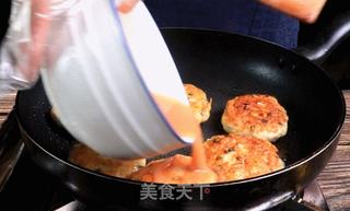 糖醋蔬菜鸡肉饼的做法步骤:6