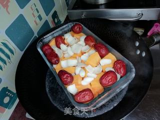 南瓜蒸百合的做法步骤:5