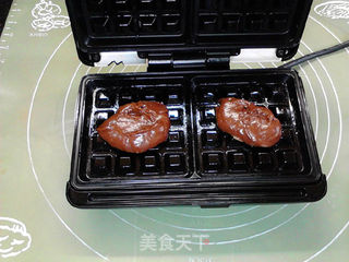 花生酱与华夫:可可花生酱华夫饼的做法步骤:7