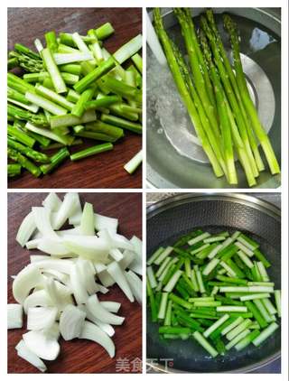 芦笋洋葱炒土鸡蛋的做法步骤:2