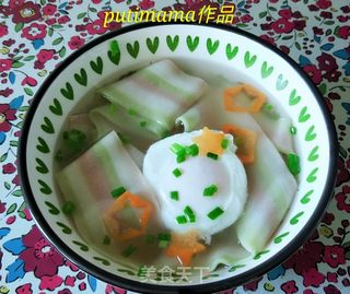 彩虹鸡蛋宽心面的做法步骤:9