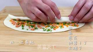 五彩花卷丨孩子不爱吃饭怎么办?快给孩子做这个!!的做法步骤:4