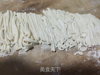 油菜鲜虾手擀面的做法步骤:5