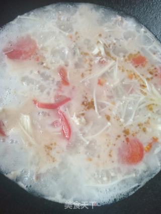 金针菇肉片儿汤的做法步骤:7