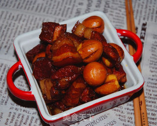 鹌鹑蛋红烧肉的做法步骤:8