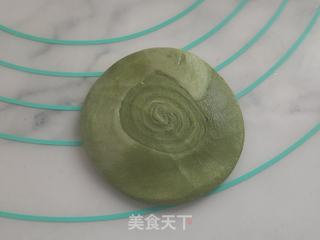 抹茶肉松豆沙酥（螺旋酥）的做法步骤：19