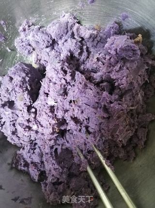 紫薯糯米饼的做法步骤:3