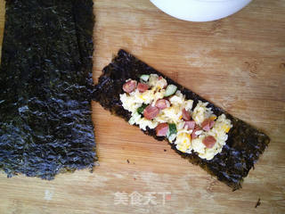 牛肉肠南瓜饭卷的做法步骤:8