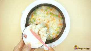 鳕鱼杂蔬粥的做法步骤:7