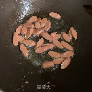 青椒炒鸡蛋火腿的做法步骤：6