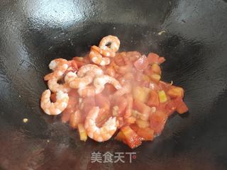 西红柿虾仁打卤面的做法步骤:9