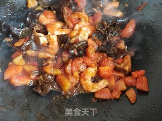 西红柿虾仁打卤面的做法步骤:11