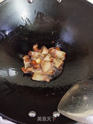 腊肉炒扁豆的做法步骤:5