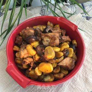 香菇板栗烧鸡腿的做法步骤：8