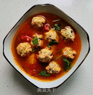 番茄鸡肉丸的做法步骤:14