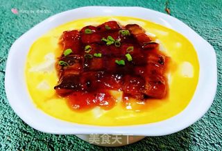 鳗鱼豆腐鸡蛋羹的做法步骤：10