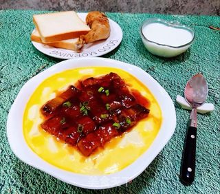 鳗鱼豆腐鸡蛋羹的做法步骤：11
