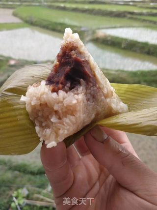 玫瑰豆沙粽的做法步骤:15