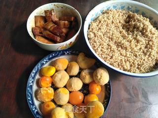 腊肉咸蛋黄粽子的做法步骤:5