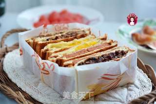 早餐甜咸三明治不重样的做法步骤:20