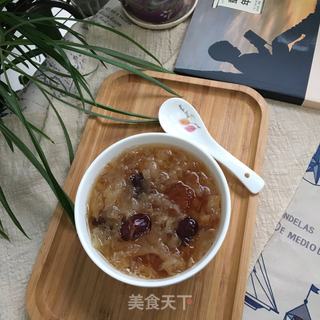 冰糖银耳桃胶羹的做法步骤：10