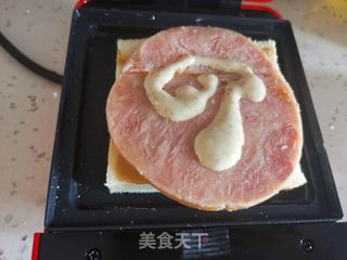 鸡蛋火腿三明治的做法步骤:6