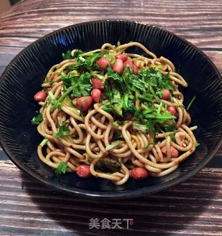 油炸花生拌饸饹的做法步骤：8