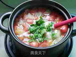 冬瓜番茄肉丸汤的做法步骤:9